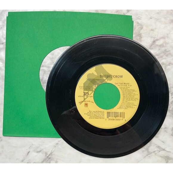 Sheryl Crow Everyday is a Winding Road / Sad Sad World 45 Vinyl 90 Folk Rock - Picture 5 of 6